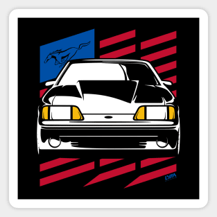 Foxbody Ford Mustang GT US Flag Magnet